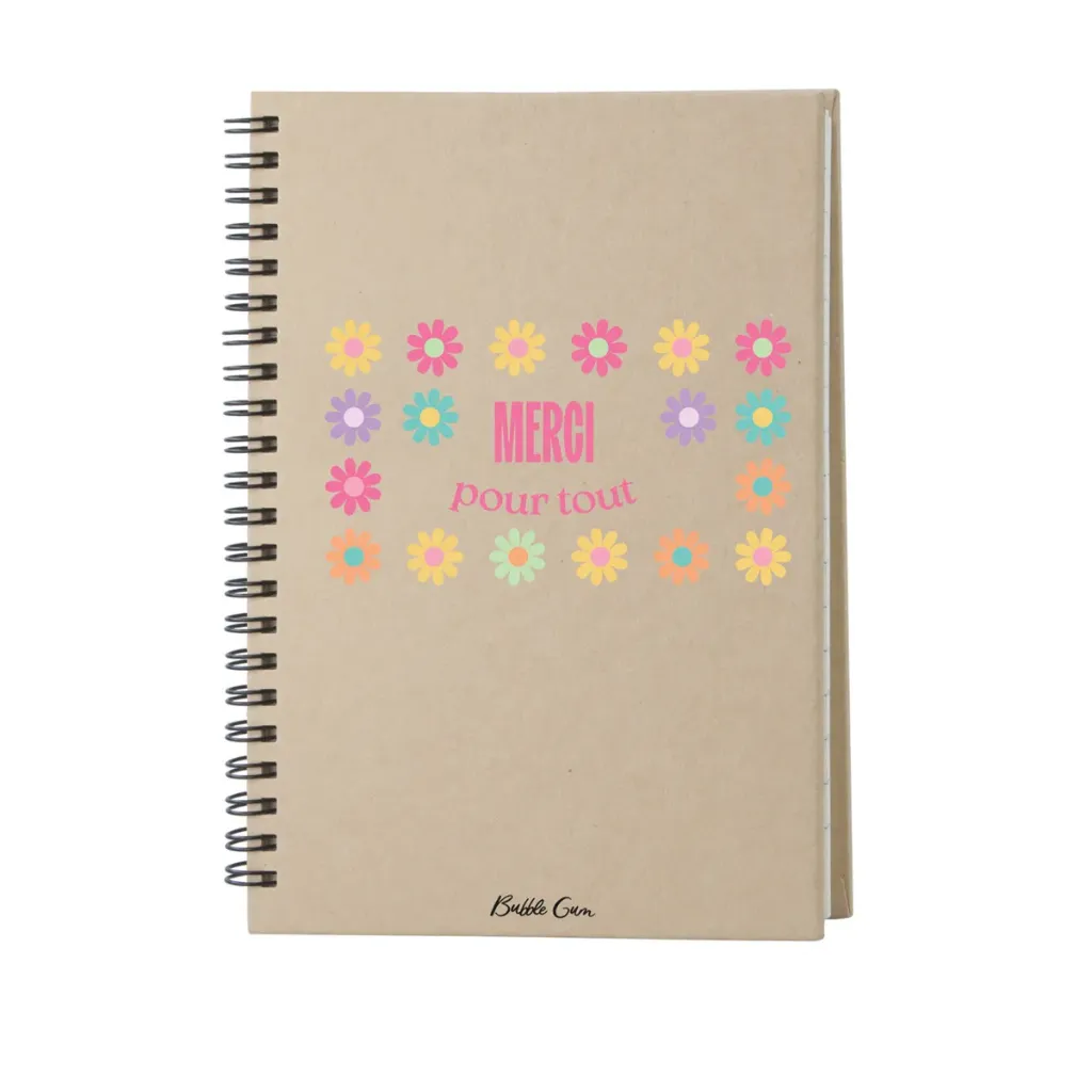 Carnet 15x21 Kraft Merci pour tout