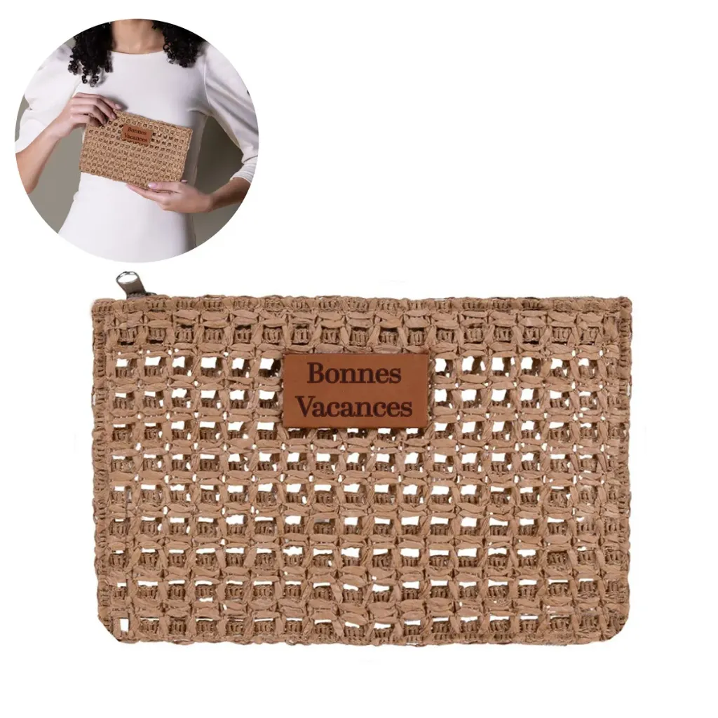Trousse raphia - Bonnes vacances