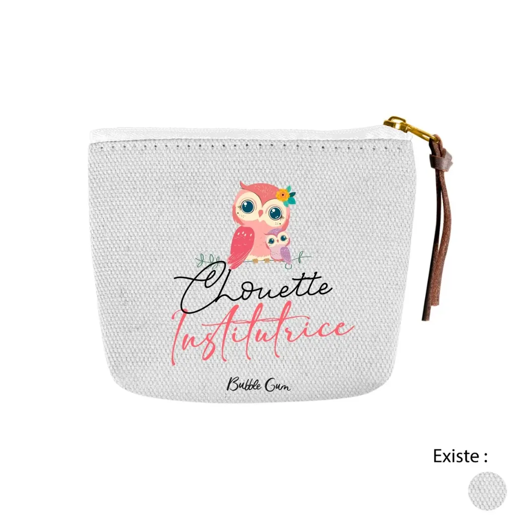 Porte monnaie naturel - Chouette Institutrice