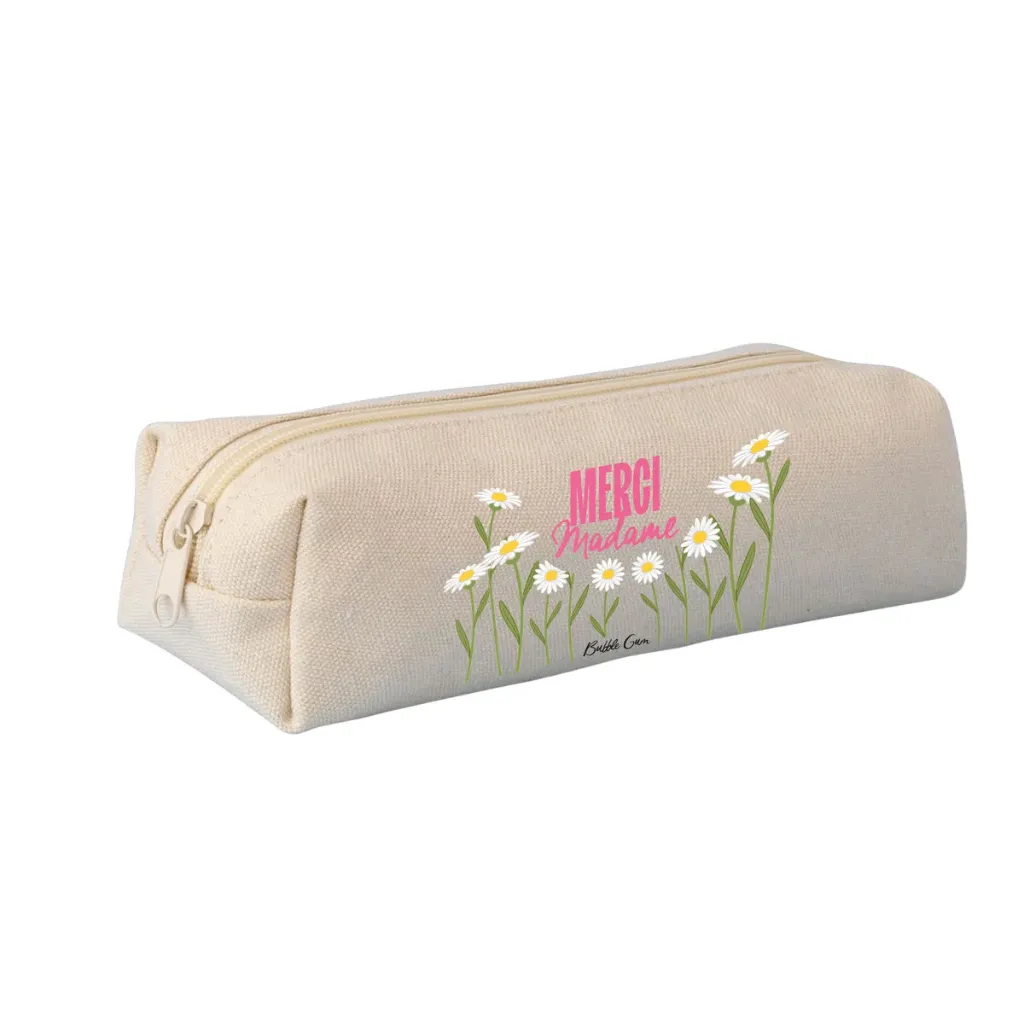 Trousse crayon naturel - Merci Madame marguerites