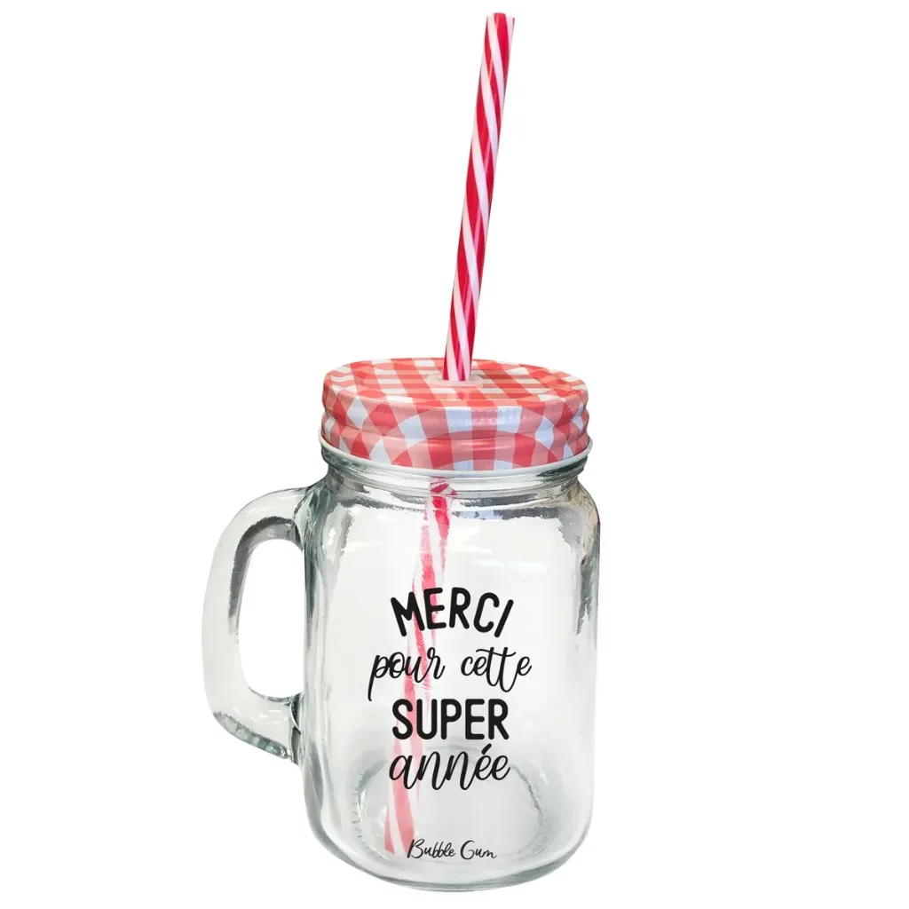 Mug verre - Merci pour cette super année