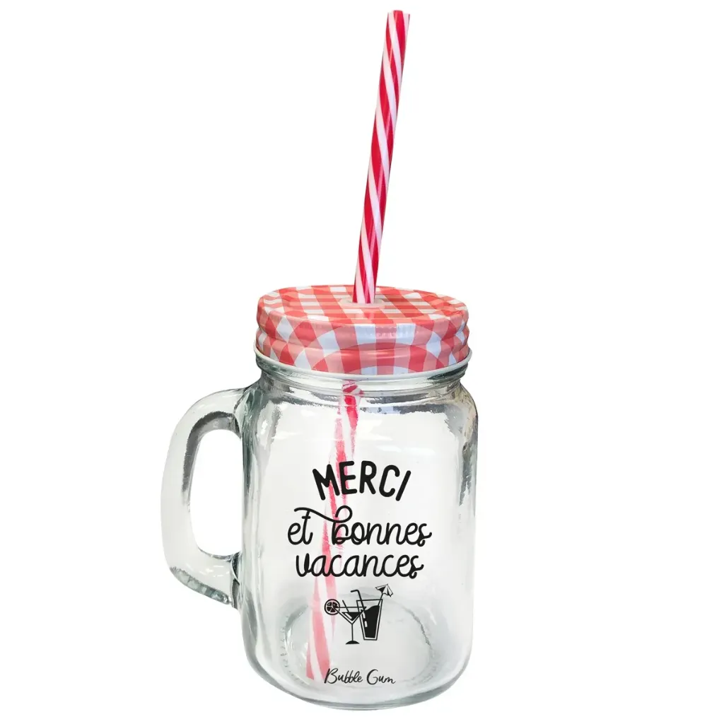 Mug verre - Merci et bonnes vacances