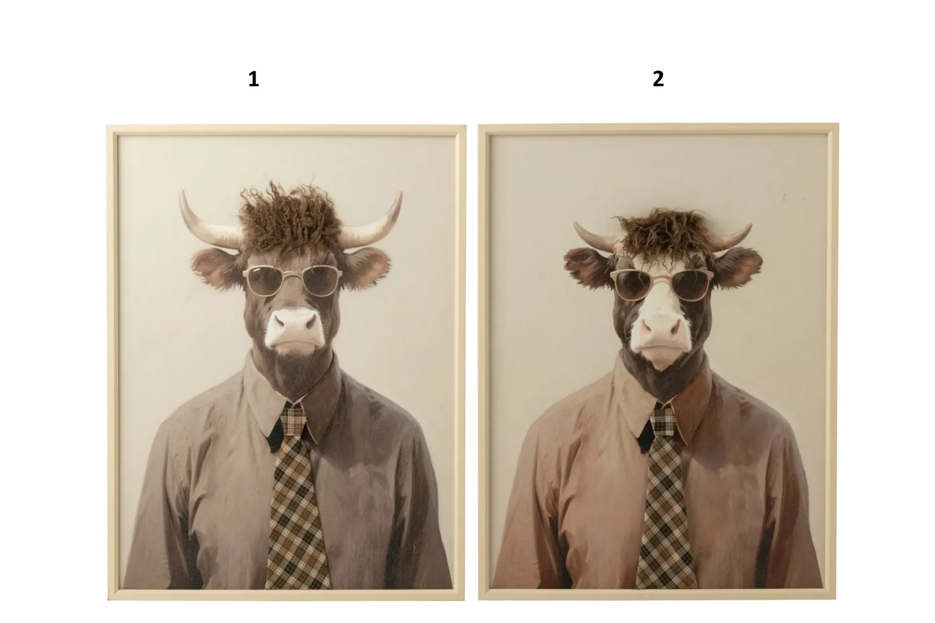 Tableau vache Mdf Marron
