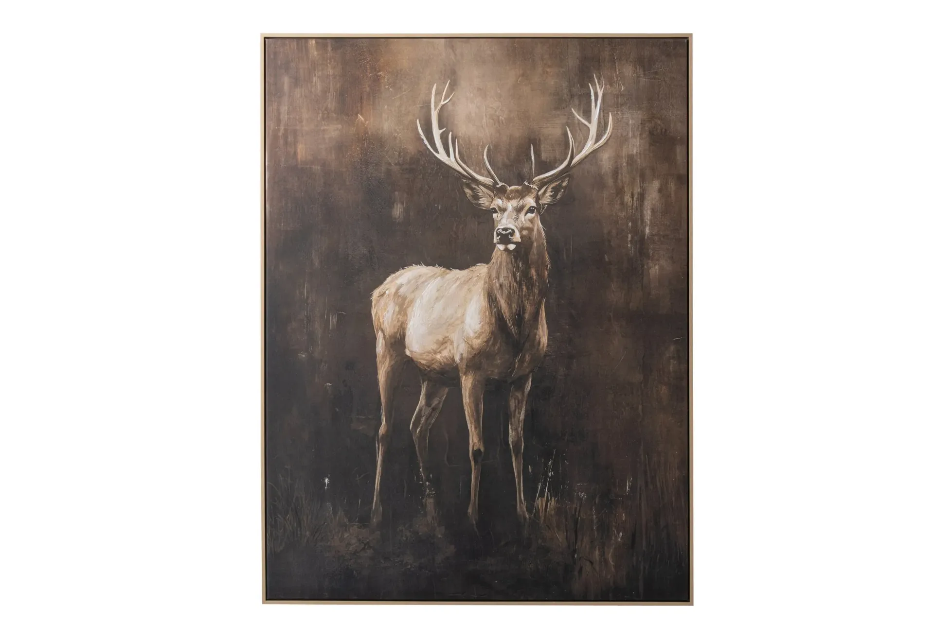 Tableau Cerf Peinture Marron