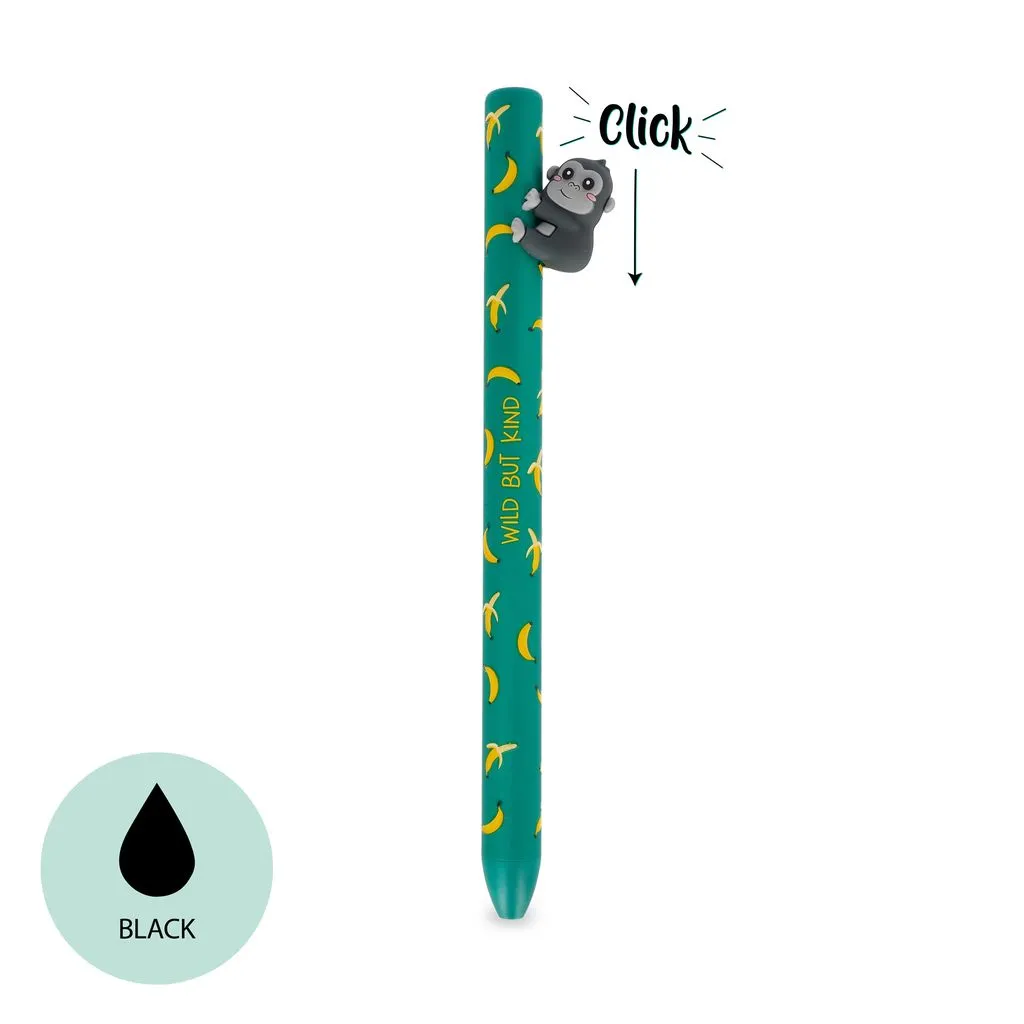 CÂLINS GRATUITS - STYLO À BILLE RÉTRACTABLE - GORILLE - ENCRE NOIRE