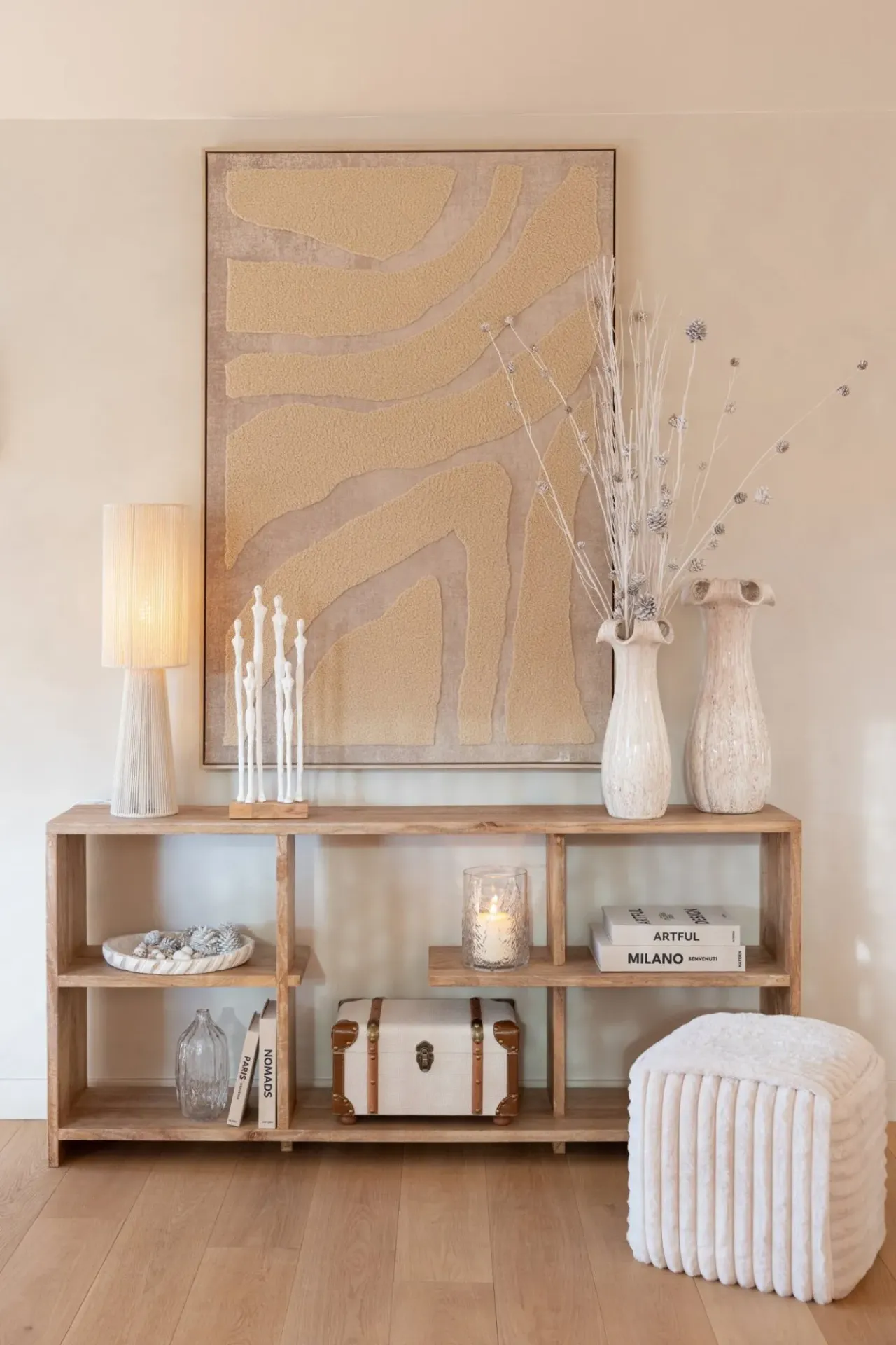 Tableau Wool Polystyrène Beige