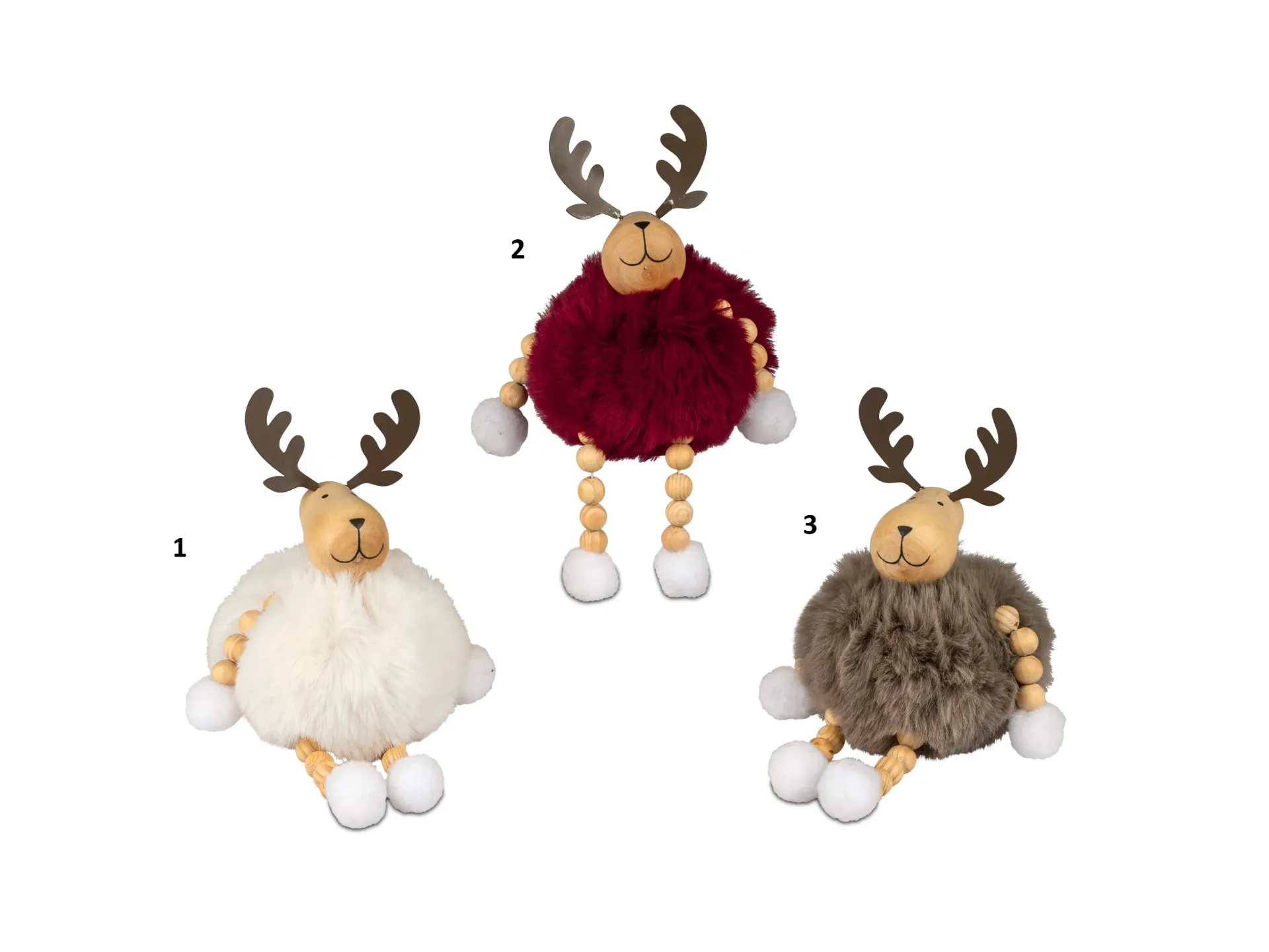 Elan assis 11cm peluche bois