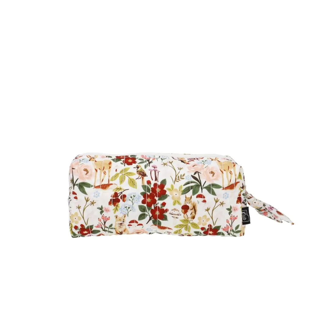 TROUSSE DE TOILETTE EN TISSU MATELASSE BALADE EN FORET