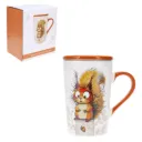 MUG TISANIERE XL CONIQUE MAT 435 ML KOOK ECUREUIL NOISETTE