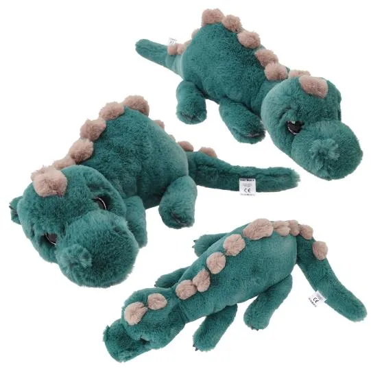 Dino World Peluche Dino allongé vert 50 cm
