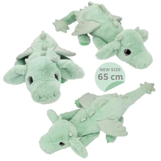 SNUKIS Peluche dragon vert 60cm