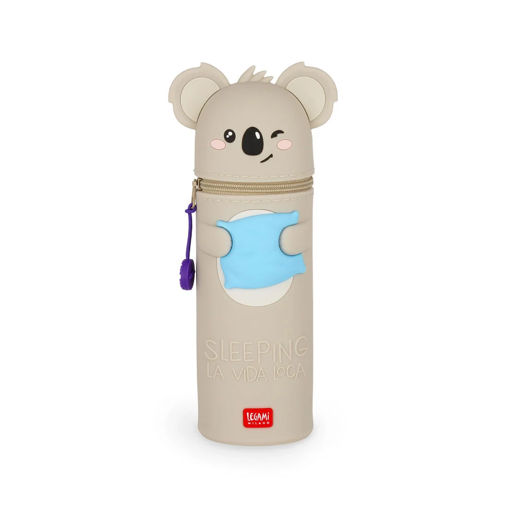 Trousse 2 en 1 en Silicone Koala « Sleeping la Vida Loca » - Kawaii