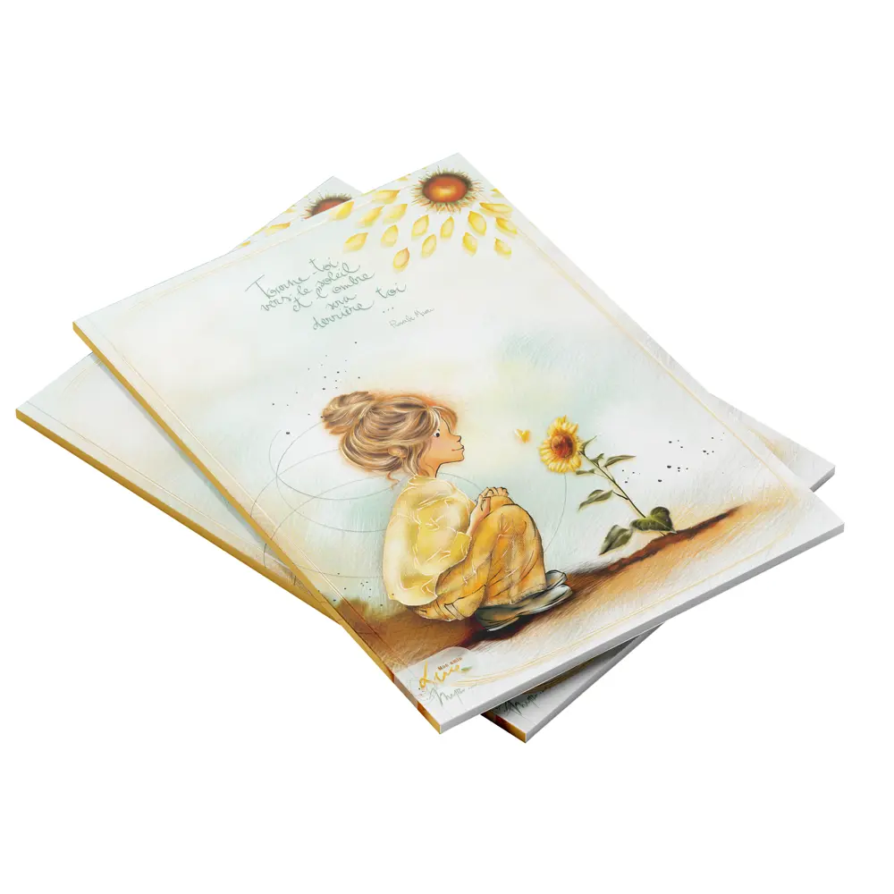 Carnet A6 Mon amie Luce "Tourne-toi vers le soleil"