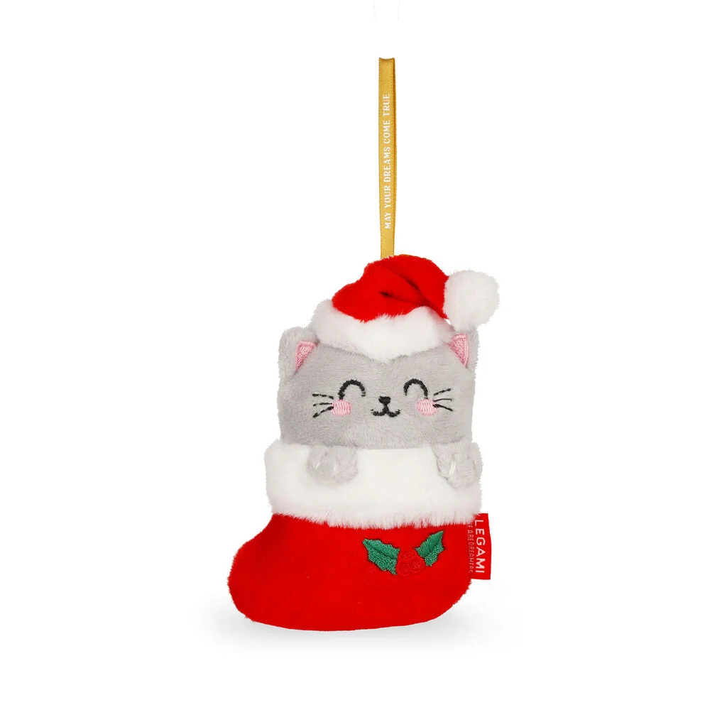 [SSD0012] Décoration de Sapin de Noël en Peluche Kitty - Oh-Oh-Ornements