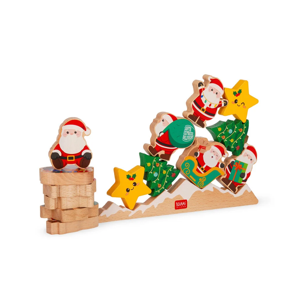 [CSG0001] JEU D'ÉQUILIBRAGE HO HO HO - JEU EMPILABLE - PÈRE NOËL